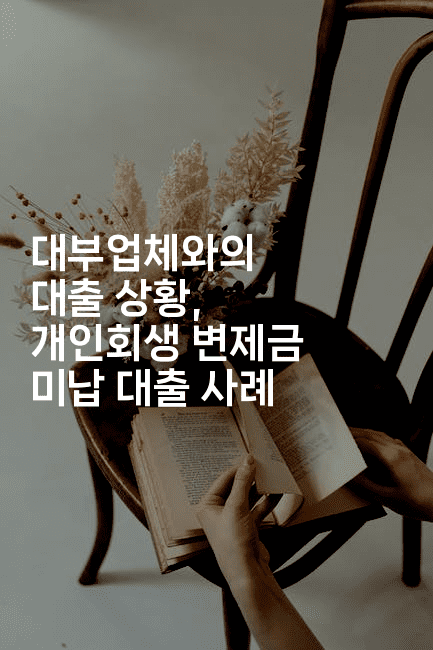 대부업체와의 대출 상황, 개인회생 변제금 미납 대출 사례