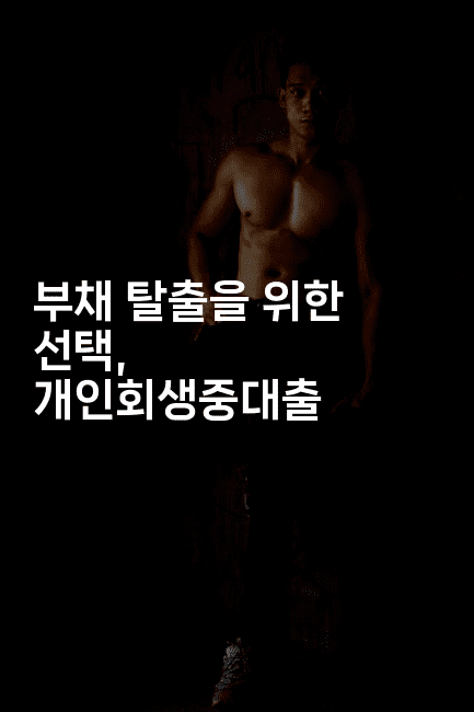 부채 탈출을 위한 선택, 개인회생중대출-법미니