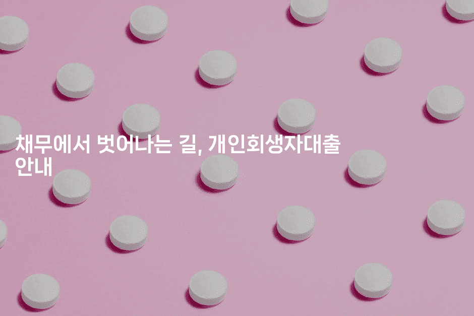 채무에서 벗어나는 길, 개인회생자대출 안내-법미니