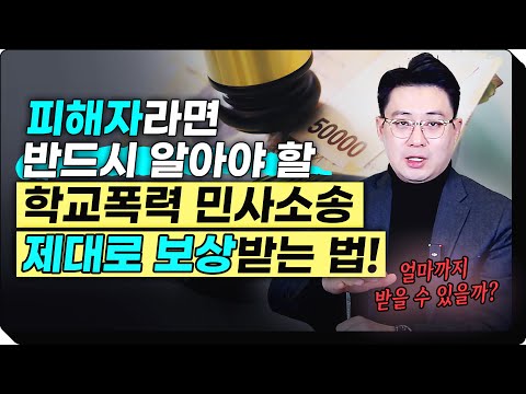 🚨학폭 피해 보상, 제대로 받는 법! "학교폭력 민사소송 손해배상 청구의 모든 것"